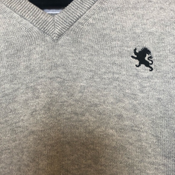 EXPRESS Men’s Grey V Neck Cotton Sweater SZ M. - Picture 4 of 8